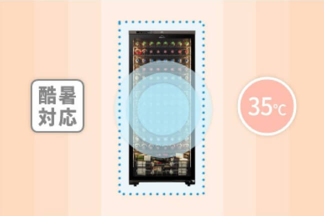 過酷な夏場の周囲温度にも対応