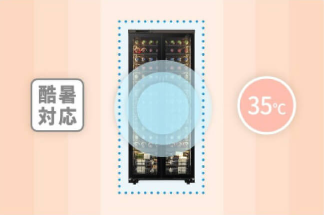 過酷な夏場の周囲温度にも対応